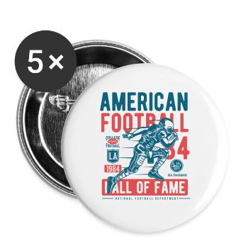 American football, wall of fame - Awesome american - Buttons large 2.2''/56 mm (5-pack) - white - Front