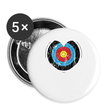 Chemise Cool Archery - Cool Archer Gifts - Archery G - Lot de 5 grands badges (56 mm) - blanc - Devant
