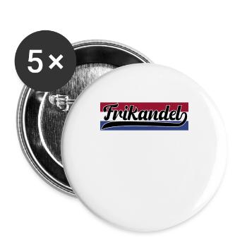 Frikandel with Holland flag - Buttons large 2.2''/56 mm (5-pack) - white - Front