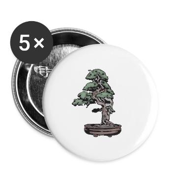Bonsai - Buttons large 2.2''/56 mm (5-pack) - white - Front