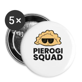 Polish Pierogi Lover Funny Pierogi Squad Poland - Buttons large 2.2''/56 mm (5-pack) - white - Front
