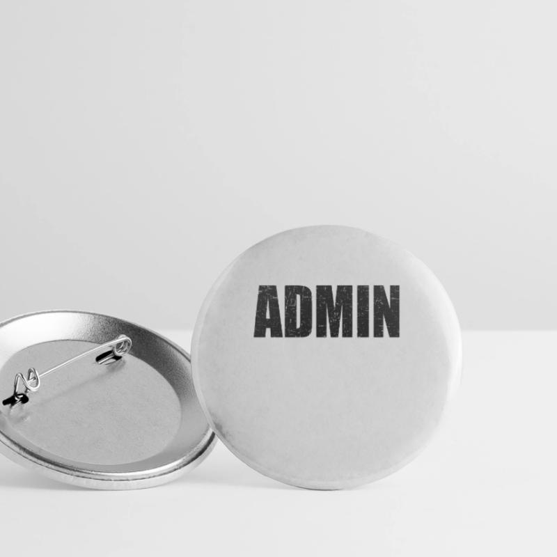 admin Programmierer Linux IT Geschenkidee Buttons groß 56 mm (5er Pack)