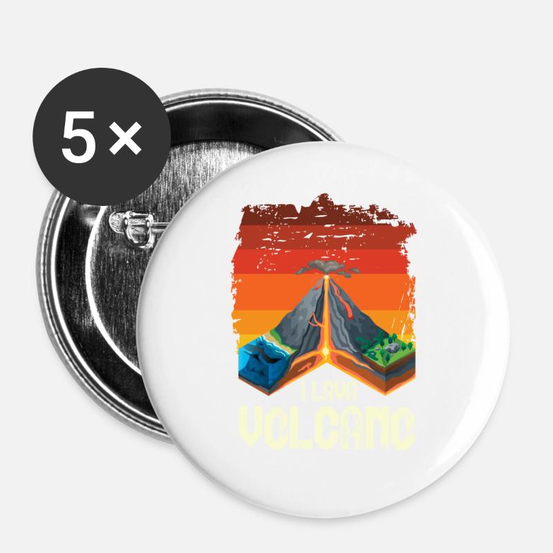 volcano - Buttons large 2.2''/56 mm (5-pack) - white