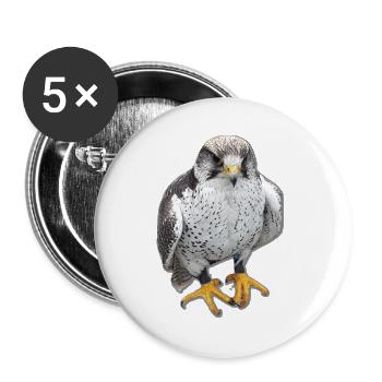 Magnificent Falcon Portrait Print - Buttons large 2.2''/56 mm (5-pack) - white - Front