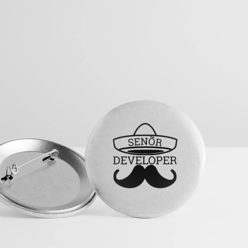 "Senor Developer, Senior Developer" |Programmierer Buttons groß 56 mm (5er Pack)