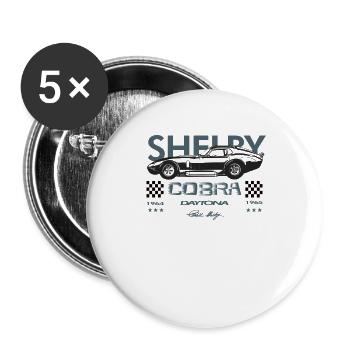 American Dream Cars Shelby Daytona Cobra Geschenk - Lot de 5 grands badges (56 mm) - blanc - Devant