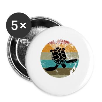 turtle - Buttons large 2.2''/56 mm (5-pack) - white - Front