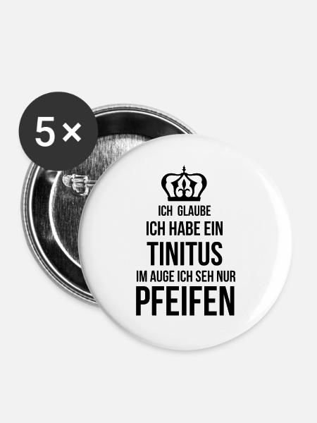 Lustige Sprüche - Buttons groß 56 mm (5er Pack) - Weiß