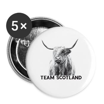 J'aime l'Ecosse - Lot de 5 grands badges (56 mm) - blanc - Devant