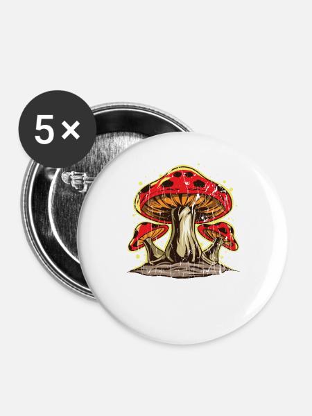 Pilz - Buttons groß 56 mm (5er Pack) - Weiß