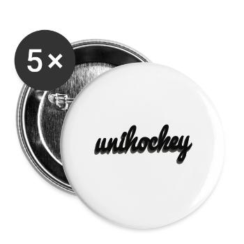 Unihockey / Floorball - Buttons groß 56 mm (5er Pack) - Weiß - Vorne