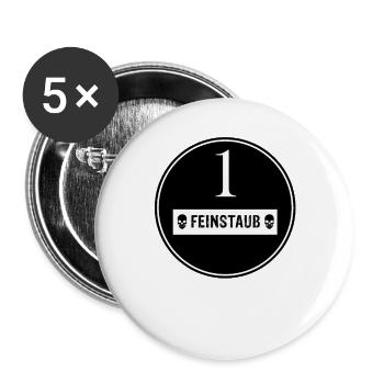 Feinstaub Plakette Umweltplakette Diesel - Buttons groß 56 mm (5er Pack) - Weiß - Vorne