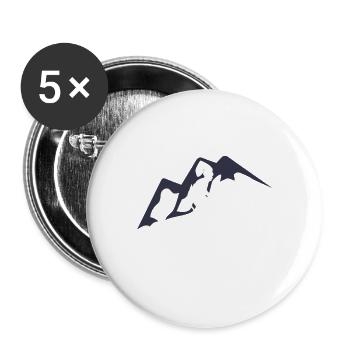 Bicycle Road Bike Bike Tour Mountain Alps Mountainbik - Buttons large 2.2''/56 mm (5-pack) - white - Front