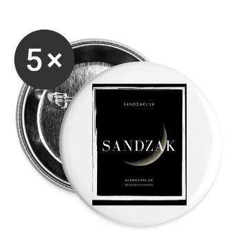 Sandzaklija - Buttons groß 56 mm (5er Pack) - Weiß - Vorne