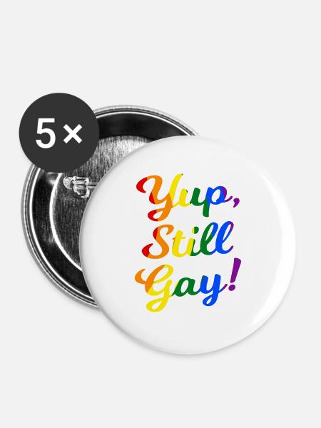 LGBT - Buttons groß 56 mm (5er Pack) - Weiß