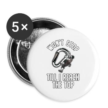 Mountaineering climbing gift bouldering carabiner - Buttons large 2.2''/56 mm (5-pack) - white - Front