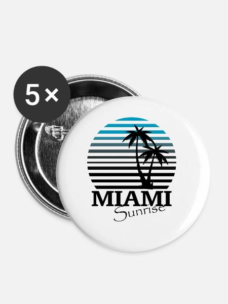 Florida - Buttons groß 56 mm (5er Pack) - Weiß