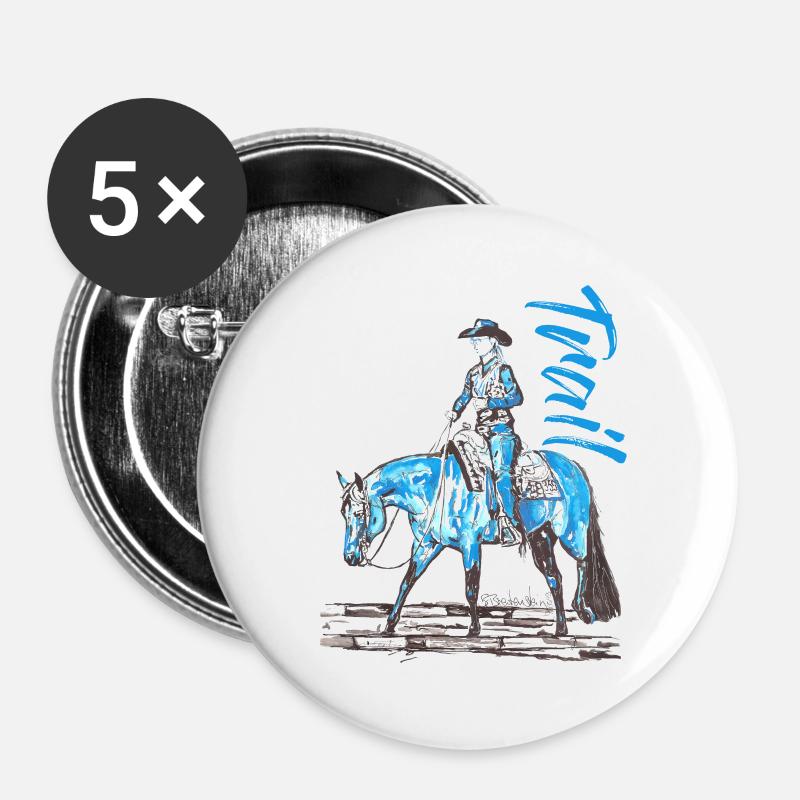 TRAIL - Buttons large 2.2''/56 mm (5-pack) - white
