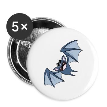 bat - Buttons large 2.2''/56 mm (5-pack) - white - Front