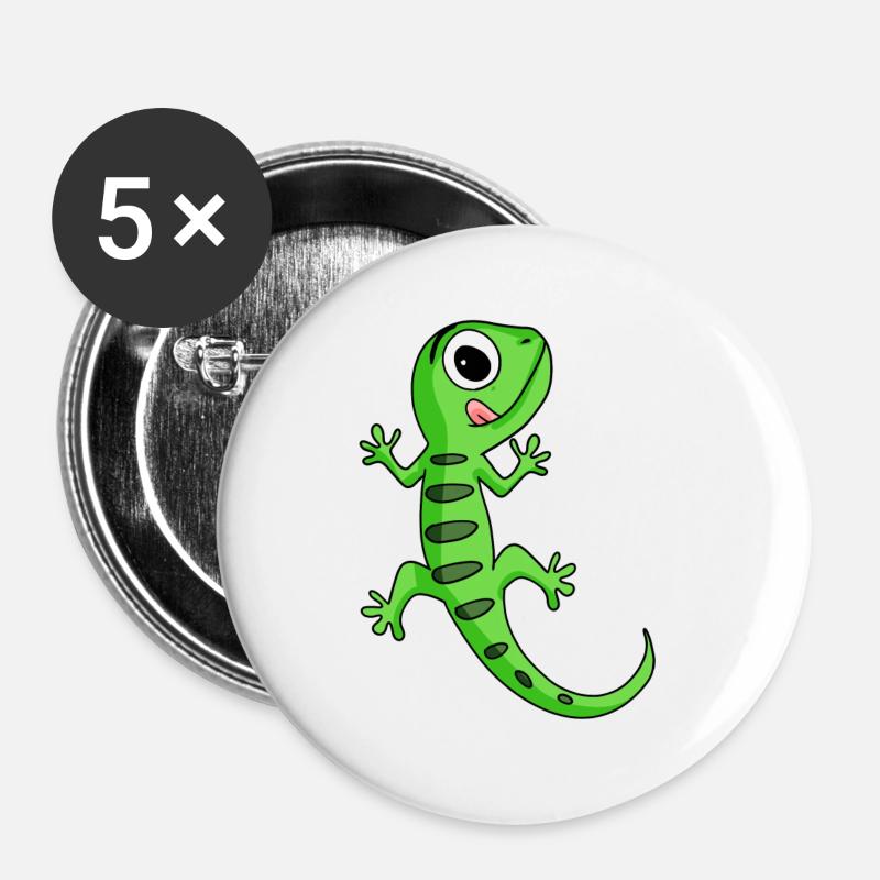 Gecko - Buttons large 2.2''/56 mm (5-pack) - white