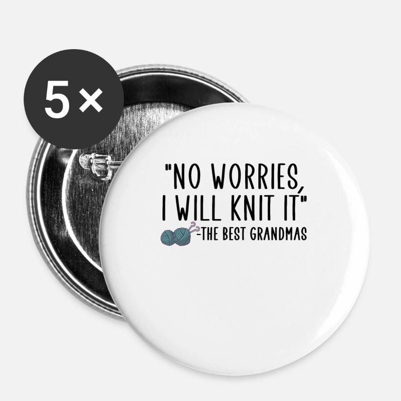no worries i will knit it - Buttons large 2.2''/56 mm (5-pack) - white