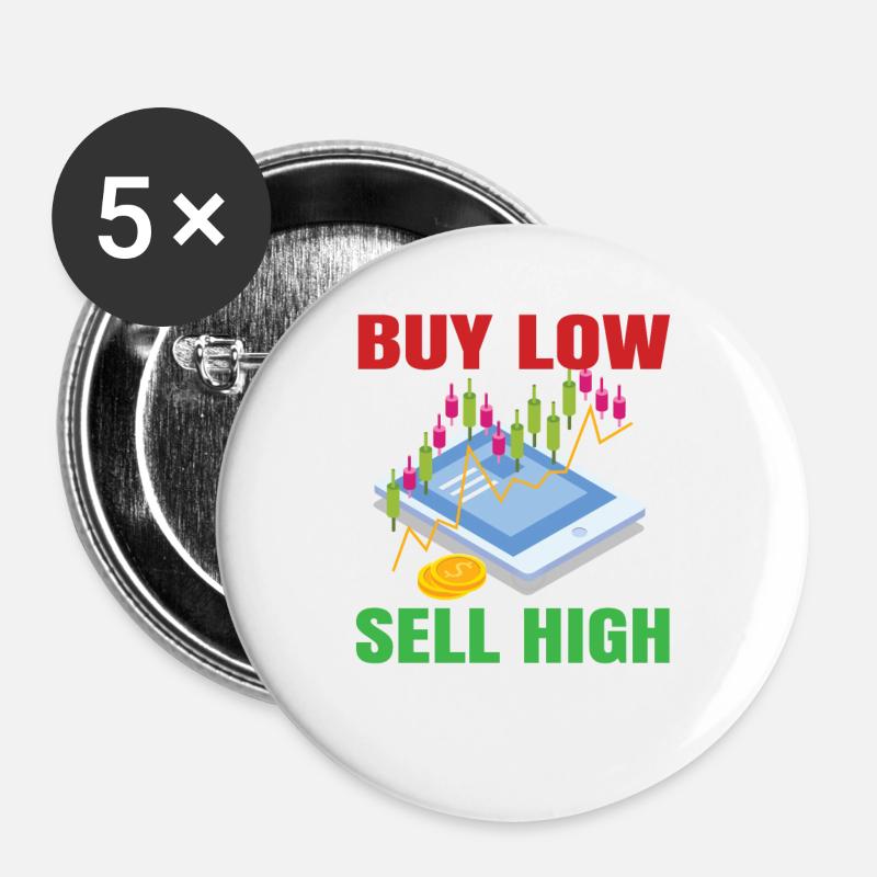 Trade trade - Buttons large 2.2''/56 mm (5-pack) - white