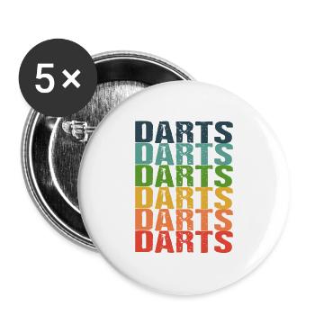 darts darts darts - Buttons groß 56 mm (5er Pack) - Weiß - Vorne