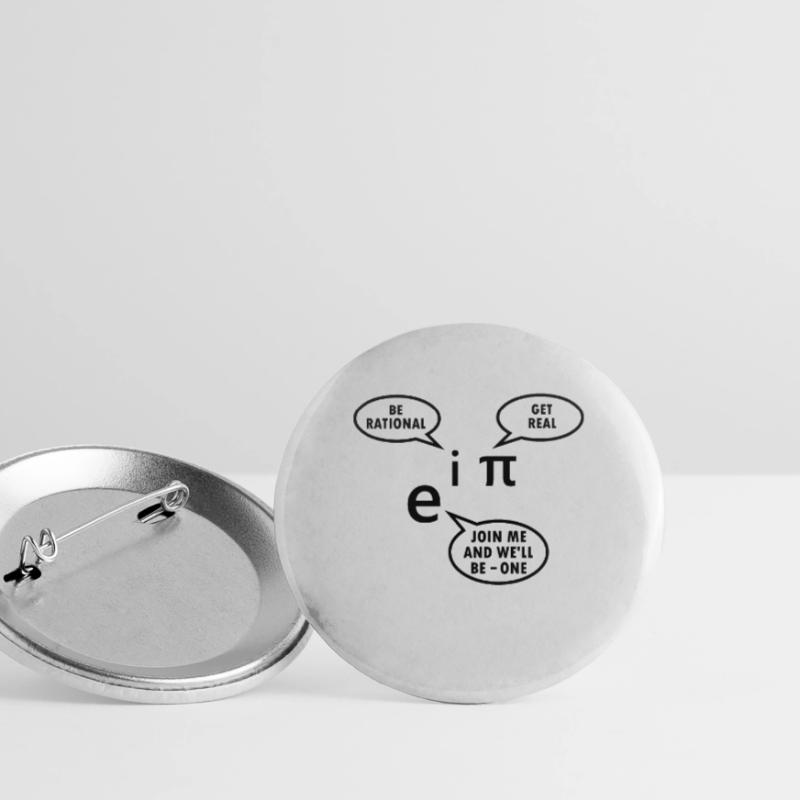 Mathematician Gift Math Teacher Nerd Euler Pi Buttons large 2.2''/56 mm (5-pack)