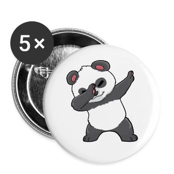 Panda Dabbing Kawaii - Buttons large 2.2''/56 mm (5-pack) - white - Front