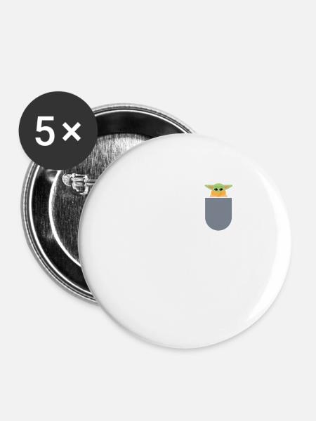 the child - Buttons groß 56 mm (5er Pack) - Weiß