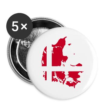 Gift Denmark North saying - Buttons large 2.2''/56 mm (5-pack) - white - Front