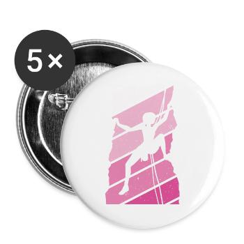 Climber Climbing - Buttons large 2.2''/56 mm (5-pack) - white - Front