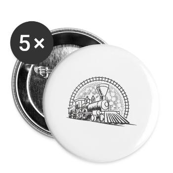 Zug - Buttons groß 56 mm (5er Pack) - Weiß - Vorne