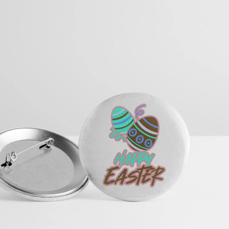 Easter Easter Happy Easter Easter Eggs Buttons large 2.2''/56 mm (5-pack)