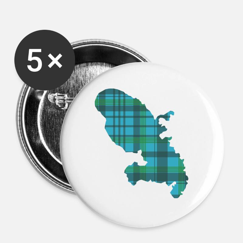 Martinique - Buttons large 2.2''/56 mm (5-pack) - white