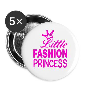 Little FASHION PRINCESS - Buttons groß 56 mm (5er Pack) - Weiß - Vorne
