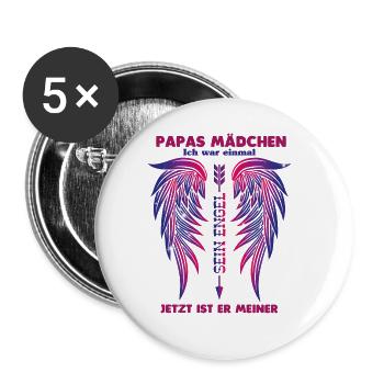 Wing stars new - Buttons large 2.2''/56 mm (5-pack) - white - Front