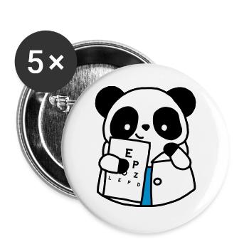 Ophthalmologist Optical Panda - Buttons large 2.2''/56 mm (5-pack) - white - Front