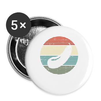 Eggplant Vegetable Vegan Healthy Retro Gift - Buttons large 2.2''/56 mm (5-pack) - white - Front