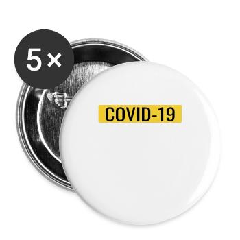 J’ai survécu à Covid 19 Et tout ce que j’ai eu, c’est ce Meuse - Lot de 5 grands badges (56 mm) - blanc - Devant