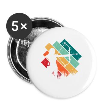Archery - Buttons large 2.2''/56 mm (5-pack) - white - Front