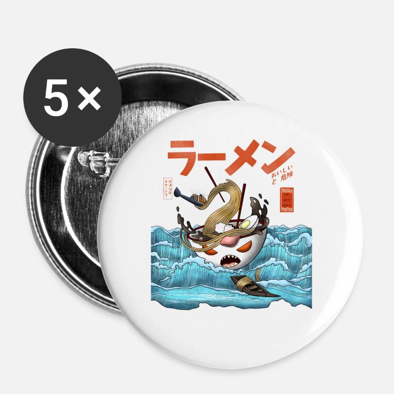 ramen - Buttons large 2.2''/56 mm (5-pack) - white