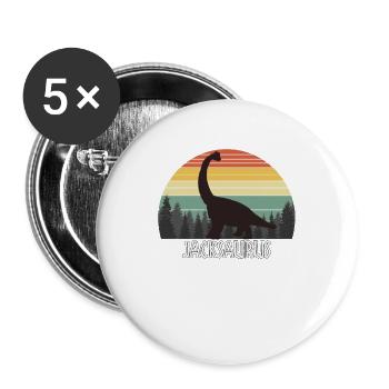 JACKSAURUS JACK SAURUS JACK DINOSAUR - Buttons large 2.2''/56 mm (5-pack) - white - Front