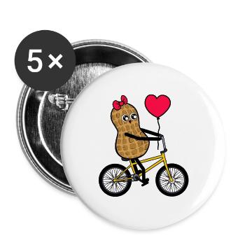 BMX Kids Peanut Bicycle Toddler Child - Buttons large 2.2''/56 mm (5-pack) - white - Front