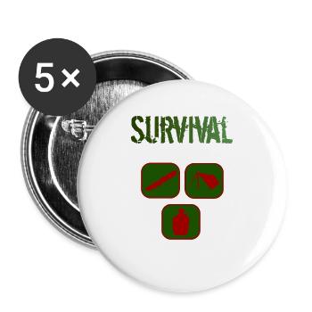 Survival Bushcraft Equipment - Buttons large 2.2''/56 mm (5-pack) - white - Front