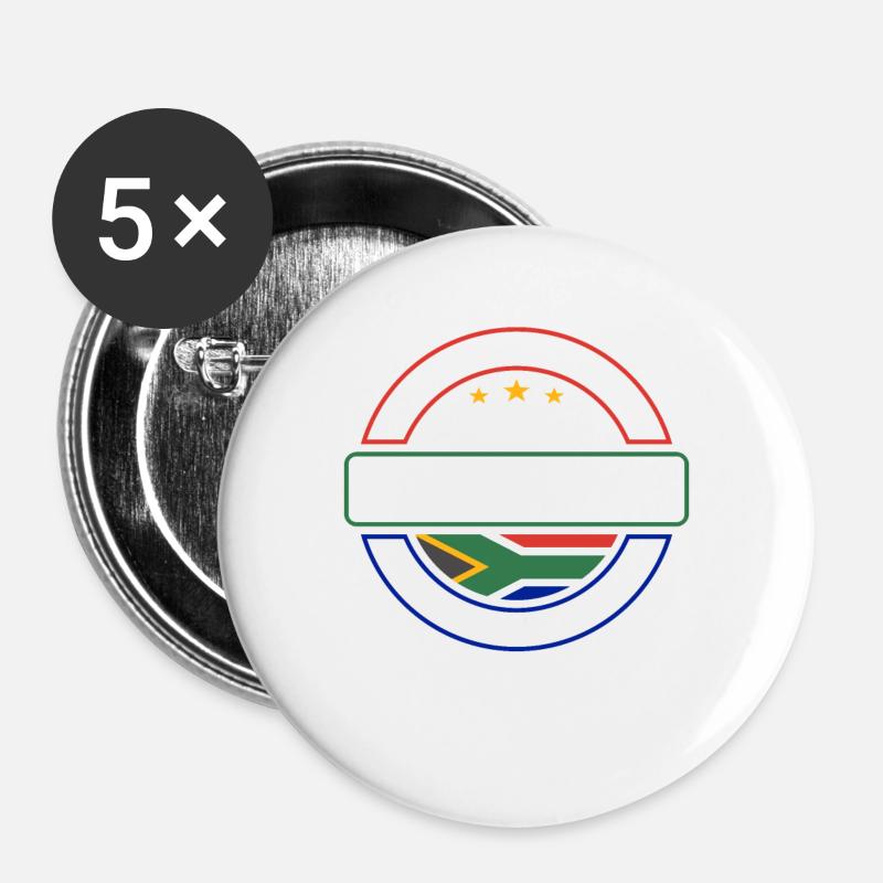 South Africa - Buttons large 2.2''/56 mm (5-pack) - white