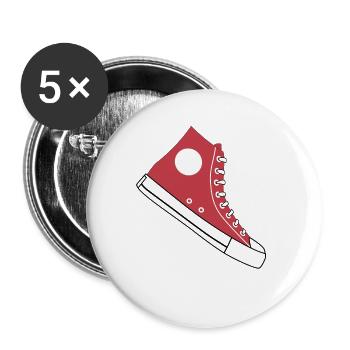 Sneaker Chaussures Loisirs Style Idée cadeau Senkel - Lot de 5 grands badges (56 mm) - blanc - Devant