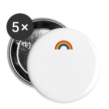 Be Kind Thanks Gay Pride lgbt - Lot de 5 grands badges (56 mm) - blanc - Devant