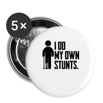 Je fais Mes propres cascades - Lot de 5 grands badges (56 mm) - blanc - Devant