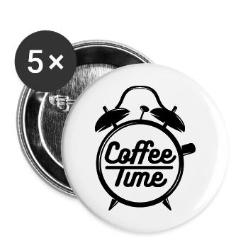 Coffee Coffee Saying Sayings Coffee Cup Start - Buttons large 2.2''/56 mm (5-pack) - white - Front